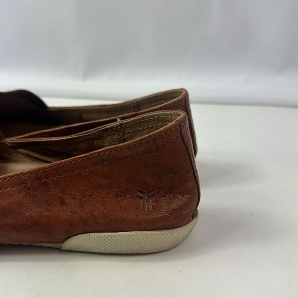 Frye Melanie Brown Leather Women's Slip On Shoes - Picture 7 of 15